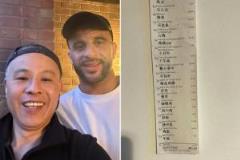 沃克點了一份340鎊的中餐外賣，其中包含105鎊的脆皮鴨